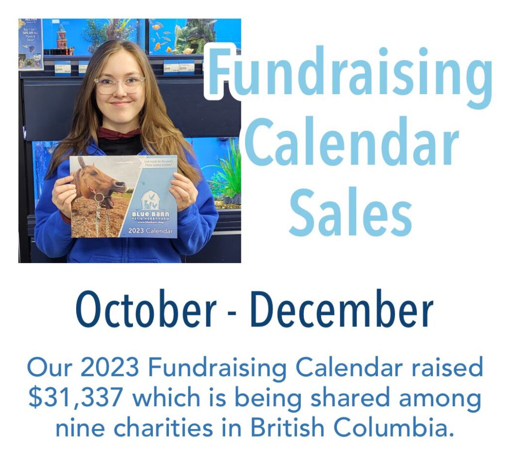 Blue Barn's fundraising calendar sales